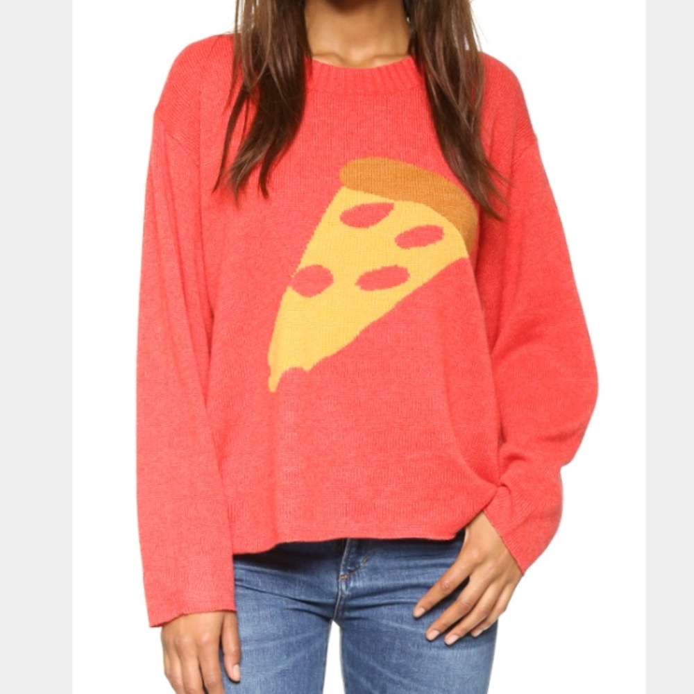 Wildfox Pizza My Heart Vineyard Sweater XS $174